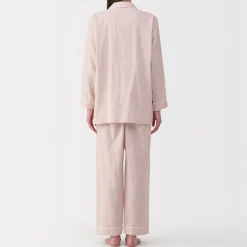 Online Muji Ensemble pyjama à manches longues en gaze double pour femme