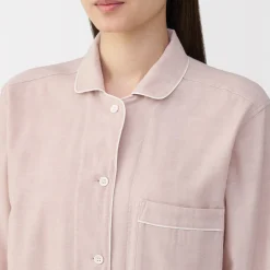 Online Muji Ensemble pyjama à manches longues en gaze double pour femme