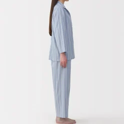 Online Muji Ensemble pyjama à manches longues en gaze double pour femme