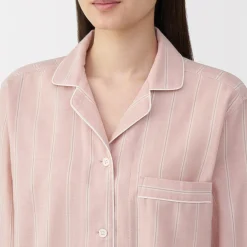 Online Muji Ensemble pyjama à manches longues en gaze double pour femme