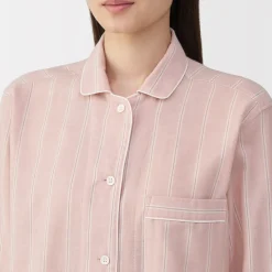 Online Muji Ensemble pyjama à manches longues en gaze double pour femme