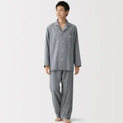Muji Ensemble pyjama à manches longues en gaze double pour homme
