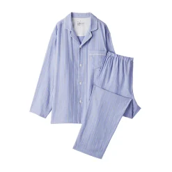 Muji Ensemble pyjama à manches longues en gaze double pour homme