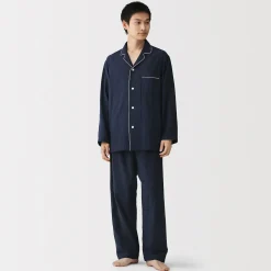 Muji Ensemble pyjama à manches longues en gaze double pour homme