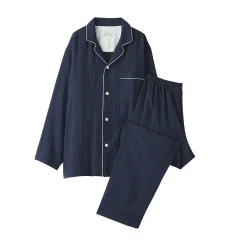 Muji Ensemble pyjama à manches longues en gaze double pour homme