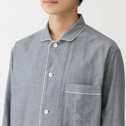 Muji Ensemble pyjama à manches longues en gaze double pour homme
