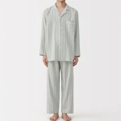 Muji Ensemble pyjama à manches longues en gaze double pour homme