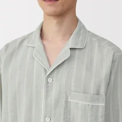 Muji Ensemble pyjama à manches longues en gaze double pour homme