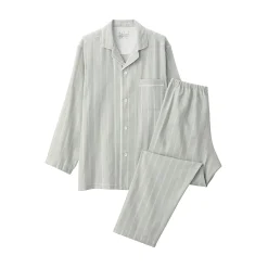Muji Ensemble pyjama à manches longues en gaze double pour homme