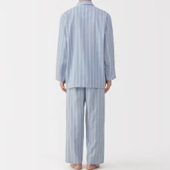 Muji Ensemble pyjama à manches longues en gaze double pour homme