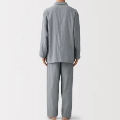 Muji Ensemble pyjama à manches longues en gaze double pour homme