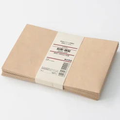 Hot Muji Enveloppe en papier kraft 94 x 140mm ‐ Lot de 20