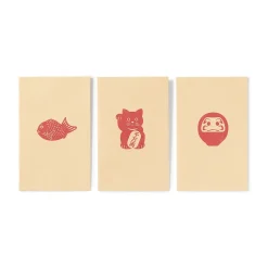 Outlet Muji Enveloppes petites en papier de bambou avec motifs porte-bonheur - Kraft
