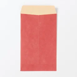 Muji Enveloppes petites en papier de bambou avec motifs porte-bonheur - Rouge