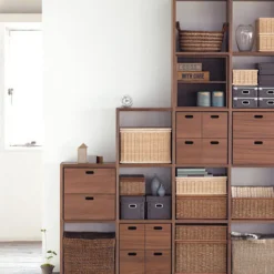 Clearance Muji Etagère additionnelle en noyer ‐ 2 niveaux (Dont Eco‐part. 0,82 €)