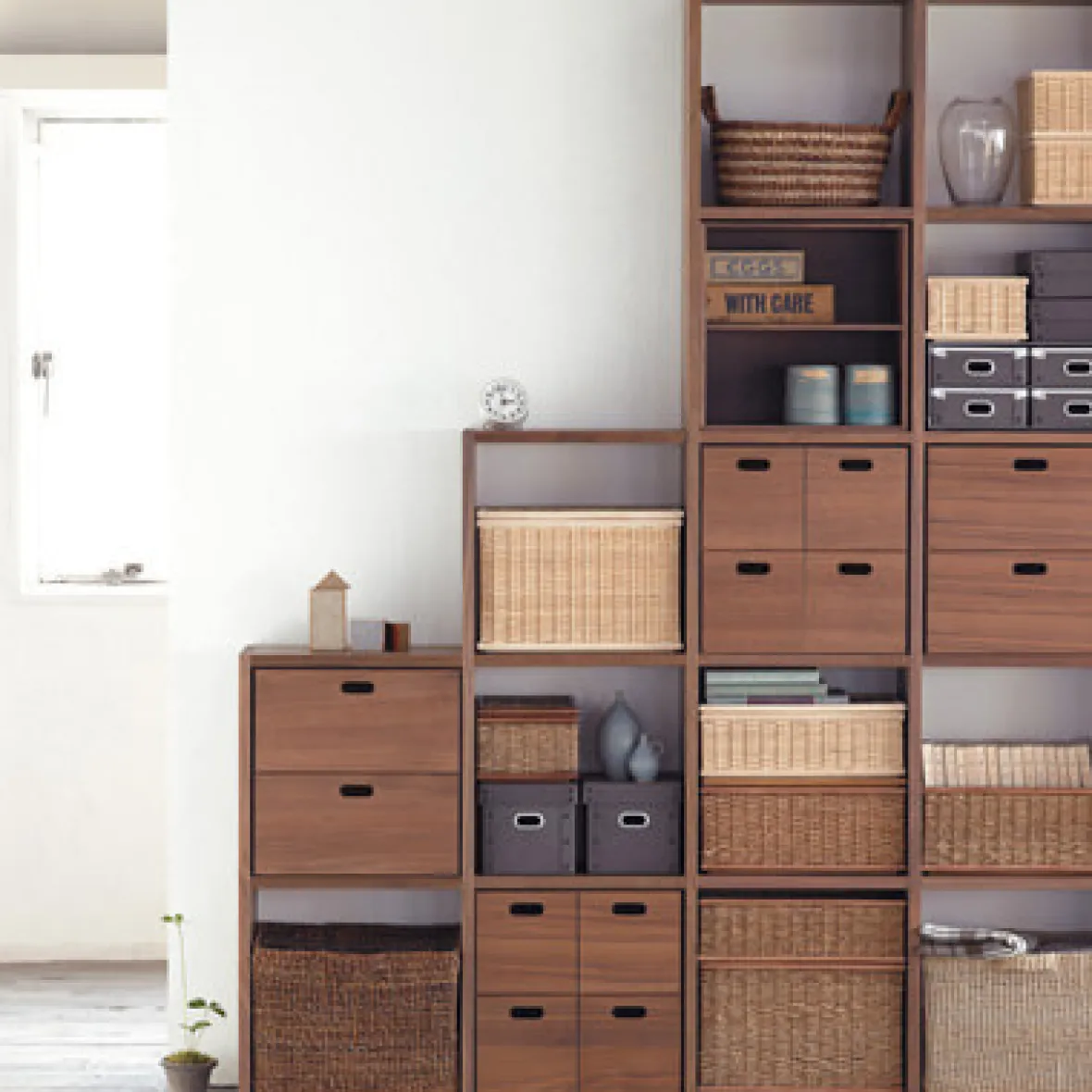 Clearance Muji Etagère additionnelle en noyer ‐ 2 niveaux (Dont Eco‐part. 0,82 €)