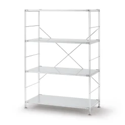 Discount Muji Etagère en acier inoxydable large ‐ 4 niveaux (Dont Eco‐part. 0,82 €)