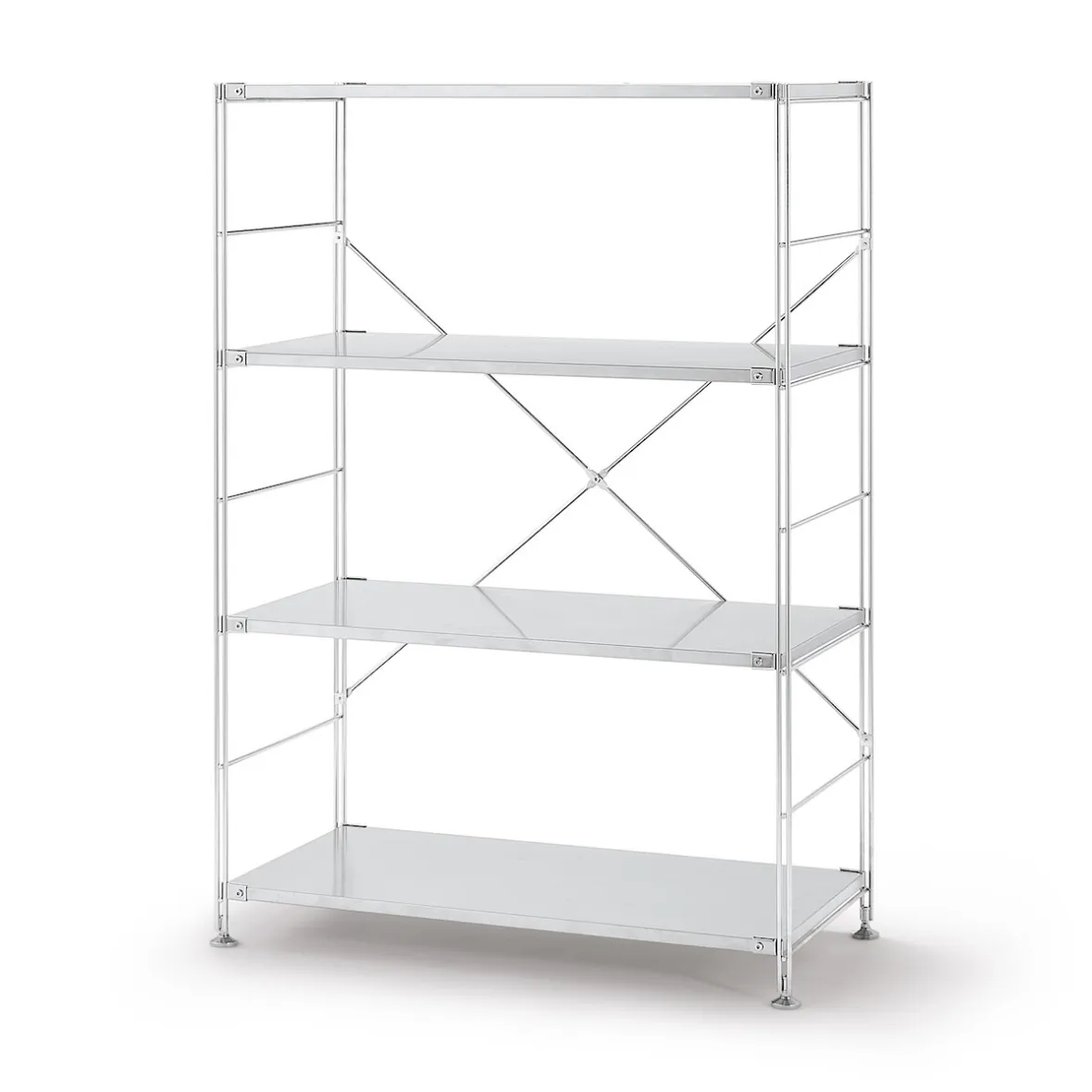 Discount Muji Etagère en acier inoxydable large ‐ 4 niveaux (Dont Eco‐part. 0,82 €)