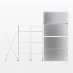 Discount Muji Etagère en acier inoxydable large ‐ 4 niveaux (Dont Eco‐part. 0,82 €)