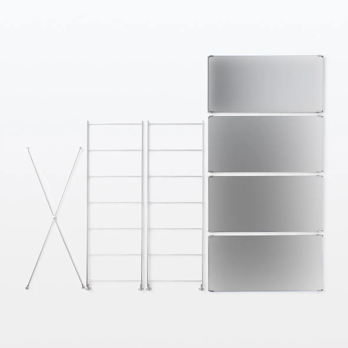 Discount Muji Etagère en acier inoxydable large ‐ 4 niveaux (Dont Eco‐part. 0,82 €)