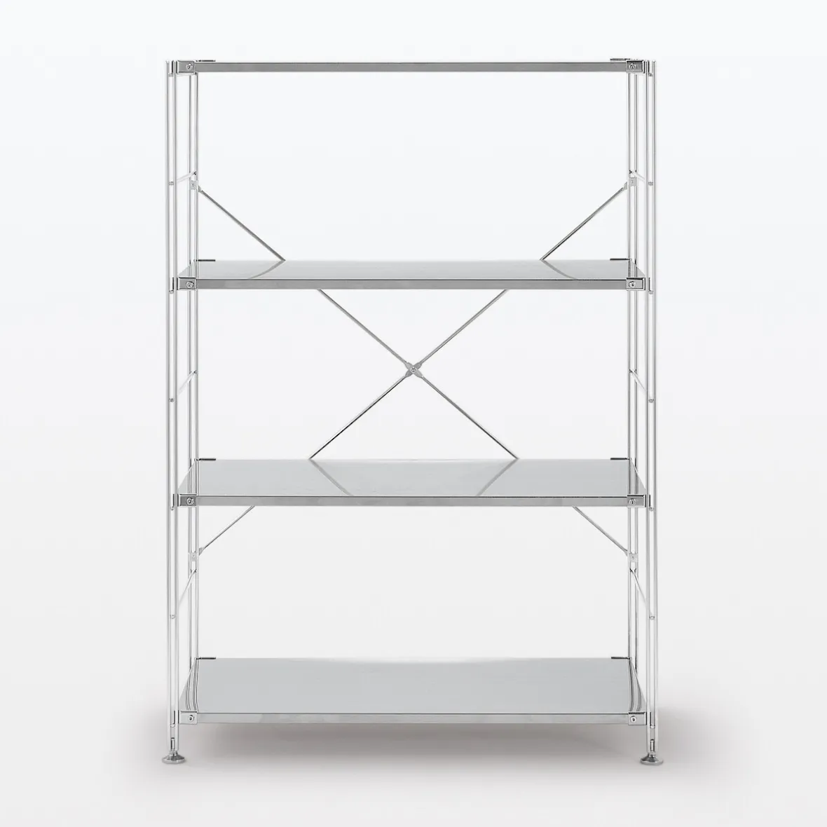 Discount Muji Etagère en acier inoxydable large ‐ 4 niveaux (Dont Eco‐part. 0,82 €)