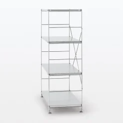 Discount Muji Etagère en acier inoxydable large ‐ 4 niveaux (Dont Eco‐part. 0,82 €)