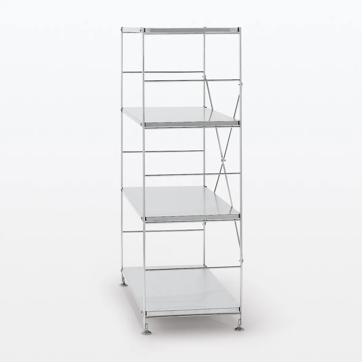 Discount Muji Etagère en acier inoxydable large ‐ 4 niveaux (Dont Eco‐part. 0,82 €)
