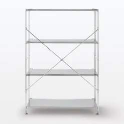 Discount Muji Etagère en acier inoxydable large ‐ 4 niveaux (Dont Eco‐part. 0,82 €)
