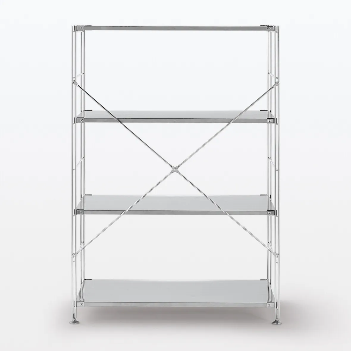 Discount Muji Etagère en acier inoxydable large ‐ 4 niveaux (Dont Eco‐part. 0,82 €)