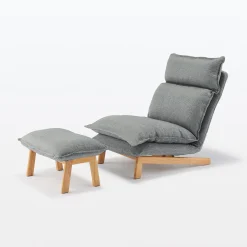 New Muji Fauteuil inclinable à dossier haut – Gris