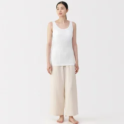 Sale Muji Gilet à soutien caché en mélange de lyocell pour femme