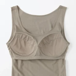 Sale Muji Gilet à soutien caché en mélange de lyocell pour femme