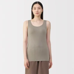 Sale Muji Gilet à soutien caché en mélange de lyocell pour femme