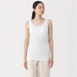 Sale Muji Gilet à soutien caché en mélange de lyocell pour femme