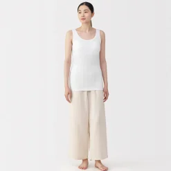 Sale Muji Gilet à soutien caché en mélange de lyocell pour femme