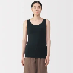 Sale Muji Gilet à soutien caché en mélange de lyocell pour femme