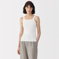 Online Muji Gilet en coton à côtes torsadées pour femme