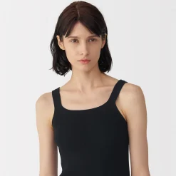 Online Muji Gilet en coton à côtes torsadées pour femme