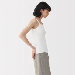 Online Muji Gilet en coton à côtes torsadées pour femme