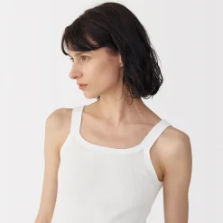 Online Muji Gilet en coton à côtes torsadées pour femme