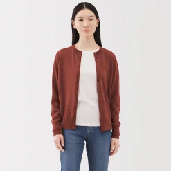 Online Muji Gilet en Laine à Maille Fine Femme