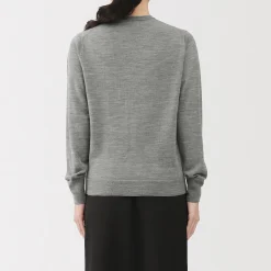 Online Muji Gilet en Laine à Maille Fine Femme