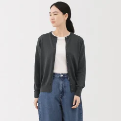 Online Muji Gilet en Laine à Maille Fine Femme
