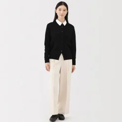 Online Muji Gilet en Laine à Maille Fine Femme