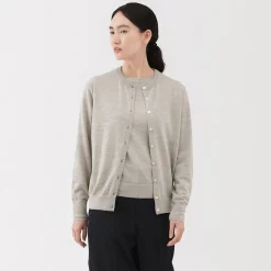 Online Muji Gilet en Laine à Maille Fine Femme