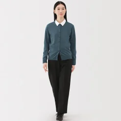 Online Muji Gilet en Laine à Maille Fine Femme