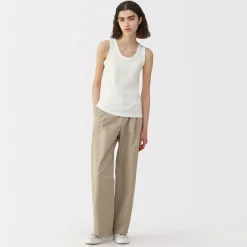 New Muji Gilet en lin et coton pour femme