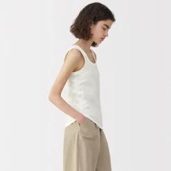 New Muji Gilet en lin et coton pour femme