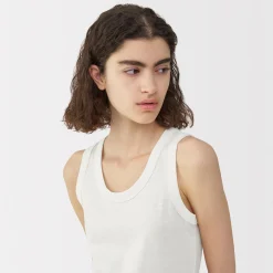 New Muji Gilet en lin et coton pour femme