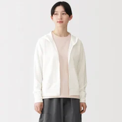 Clearance Muji Haut à capuche et fermeture éclair Quick Dry pour femme